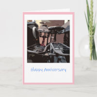 Vintage Dutch bicycles Anniversary Card