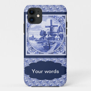 Vintage Dutch Blue Delft image iPhone 11 Case