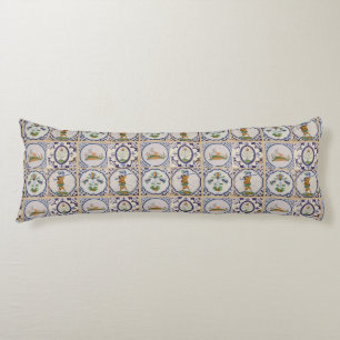 Vintage Dutch Delft Tiles 17th Century pottery art Body Pillow