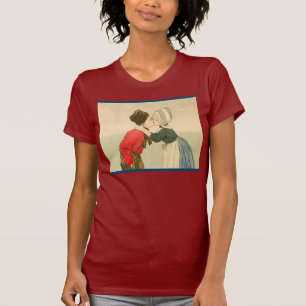 Vintage Dutch design, 1905 Girl and boy kissing T-Shirt