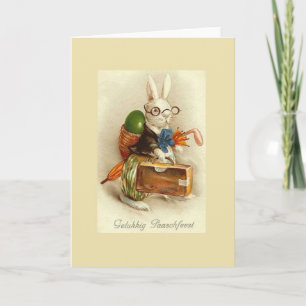 Vintage Dutch Gelukkig Paaschfeest Easter Card