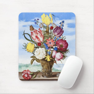 Vintage Dutch Golden Age Floral Still Life Mouse Pad