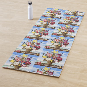 Vintage Dutch Golden Age Floral Still Life Yoga Mat