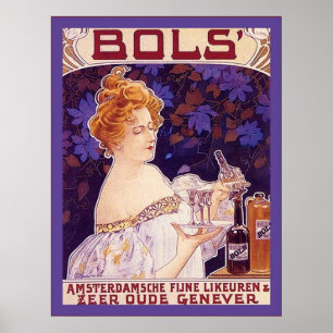Vintage Dutch Liquor Advertising Poster