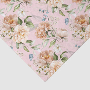 Vintage Dutch Still Life Floral Art Hydrangea Pink Tissue Paper