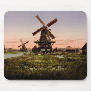 Vintage Dutch Windmills custom mousepad