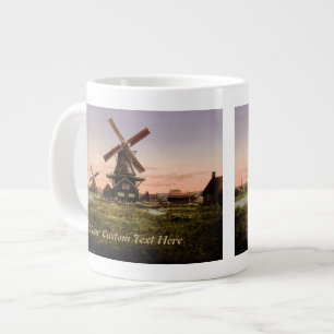Vintage Dutch Windmills tasses personnalisées