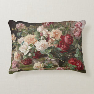 Vintage E. Hariel Rose Still Life      Accent Pillow