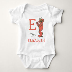 Vintage - E is for Elmo   Add Your Name Baby Bodysuit