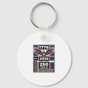 Vintage Eagle 1776 2026 Shirt Patriotic Typography Keychain