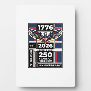 Vintage Eagle 1776 2026 Shirt Patriotic Typography Plaque