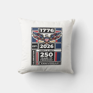 Vintage Eagle 1776 2026 Shirt Patriotic Typography Throw Pillow