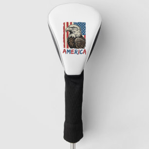 Vintage Eagle America Patriotic Shirt Design_1 Golf Head Cover