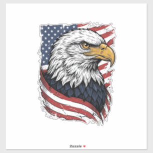 Vintage Eagle American Flag Patriotic Shirt Design