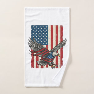 Vintage Eagle Drapeau Vectoriel T-Shirt Patriotiqu