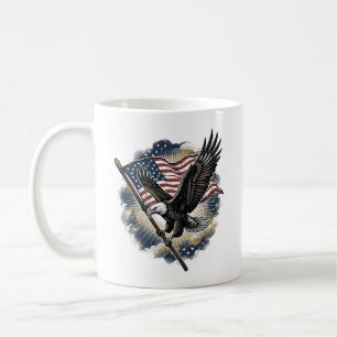 Vintage Eagle Flag Patriotic Shirt Design_1 Coffee Mug