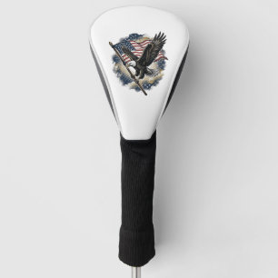 Vintage Eagle Flag Patriotic Shirt Design_1 Golf Head Cover