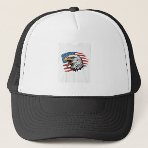 Vintage Eagle Flag Patriotic Vector Shirt Design_1 Trucker Hat