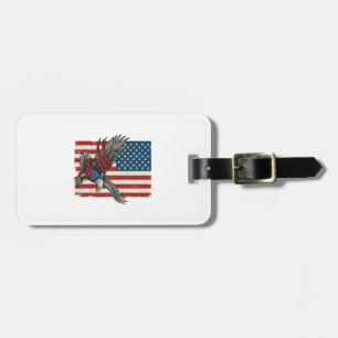 Vintage Eagle Flag Vector Patriotic Shirt Design_1 Luggage Tag