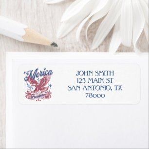 Vintage Eagle Patriotic Return Address
