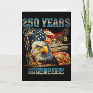 Vintage Eagle Usa Flag 250 Years 1776-2026 250th B Card
