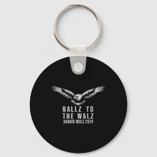 Vintage Eagle Usa Flag Harris Waltz 2024 Ballz To Keychain