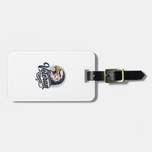 Vintage Eagle Veteran Patriotic Shirt Design_1 Luggage Tag