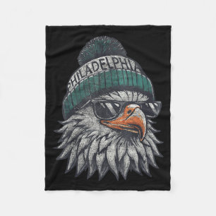 Vintage Eagle With Sungles Men Women Kids Cool  Fleece Blanket