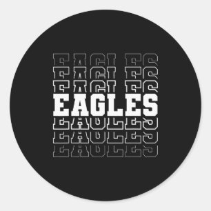 Vintage Eagles High School Go Eagles Pride Back To Classic Round Sticker