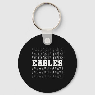 Vintage Eagles High School Go Eagles Pride Back To Keychain