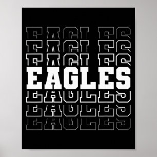 Vintage Eagles High School Go Eagles Pride Back To Poster