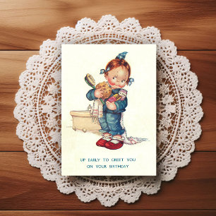 Vintage Early 1900's Birthday Greeting Postcard
