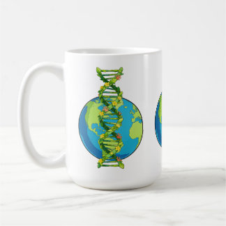 Vintage Earth Day DNA Nature Illustration Coffee Mug