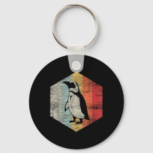 Vintage Earth Day Gifts Retro Penguin  Keychain