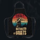Vintage  Easily Distracted By Goats Retro Vintage Apron<br><div class="desc">Vintage  Easily Distracted By Goats Retro Vintage Funny Goat Lover</div>