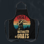 Vintage  Easily Distracted By Goats Retro Vintage Apron<br><div class="desc">Vintage  Easily Distracted By Goats Retro Vintage Funny Goat Lover</div>