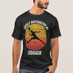 Vintage Easily Distracted By Squash Retro Squash T-Shirt