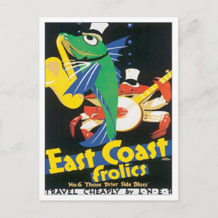 Vintage East Coast Frolics Postcard
