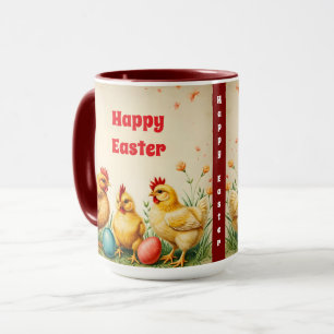 Vintage Easter 3 Little Chicken Holiday Collection Mug