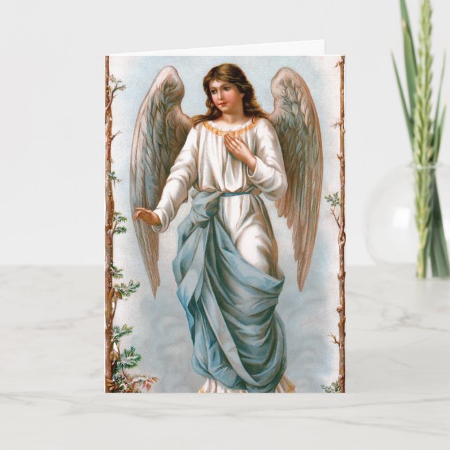 Vintage Easter Angel Greeting Card (Front)
