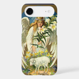 Vintage Easter Angel, Lamb, Lily Flower, Gold Star