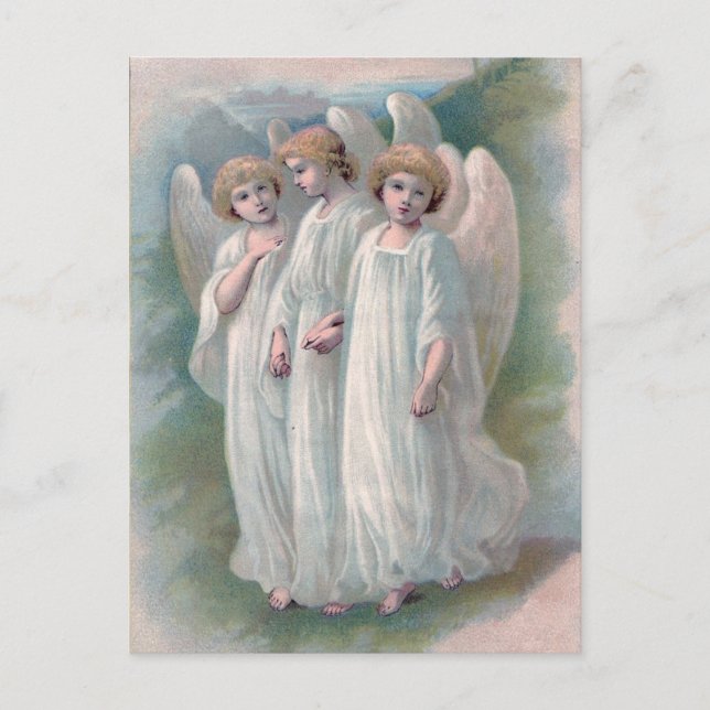 Vintage Easter Angels Postcard (Front)