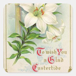 Vintage Easter art Holiday sticker