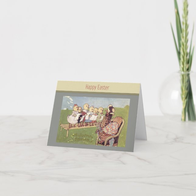 Vintage Easter Baby Chicks Card (Front)