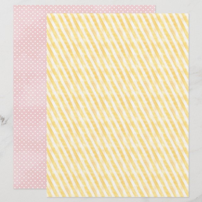 Vintage Easter Background Scrapbook Paper (Front/Back)