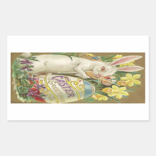 Vintage Easter Bunny Artist Sticker