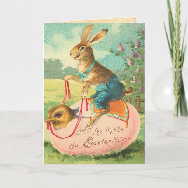 Vintage Easter Bunny Card (Front)