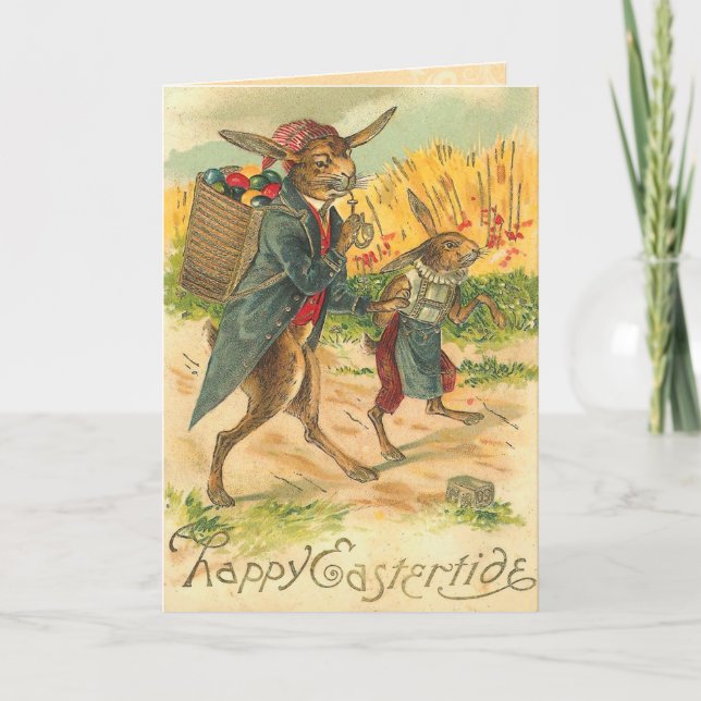 Vintage Easter Bunny Card (Front)