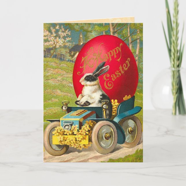 Vintage Easter Bunny Card (Front)