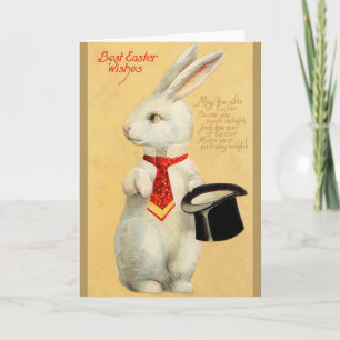 Vintage Easter Bunny Easter Greeting Card